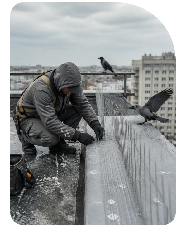 Защита от ворон под ключ в Твери по цене от 5435 р. | Сенат-Твр